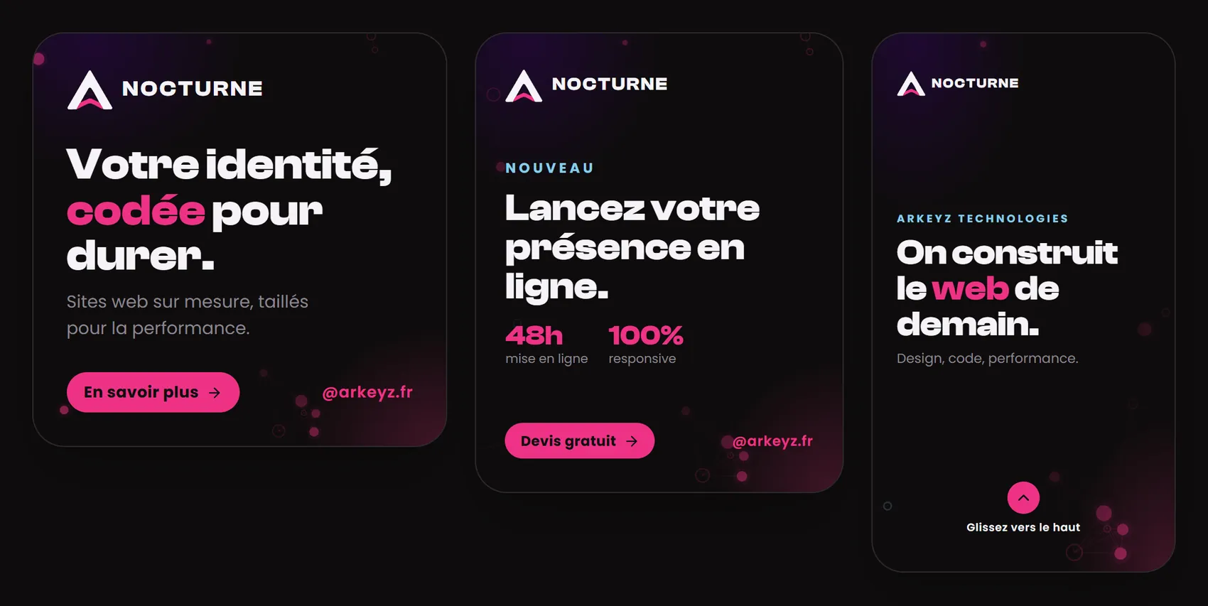 Kit de marque généré par Identity, charte Nocturne — page 18