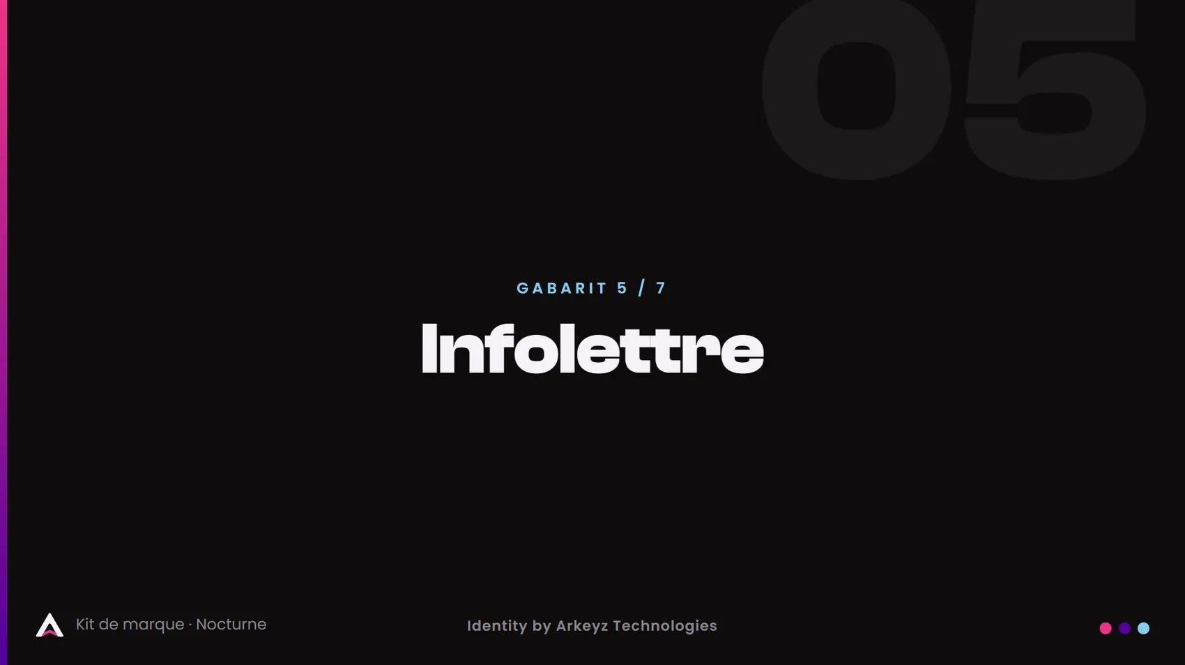 Kit de marque généré par Identity, charte Nocturne — page 19