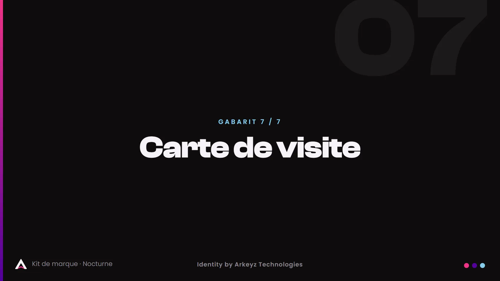 Kit de marque généré par Identity, charte Nocturne — page 23